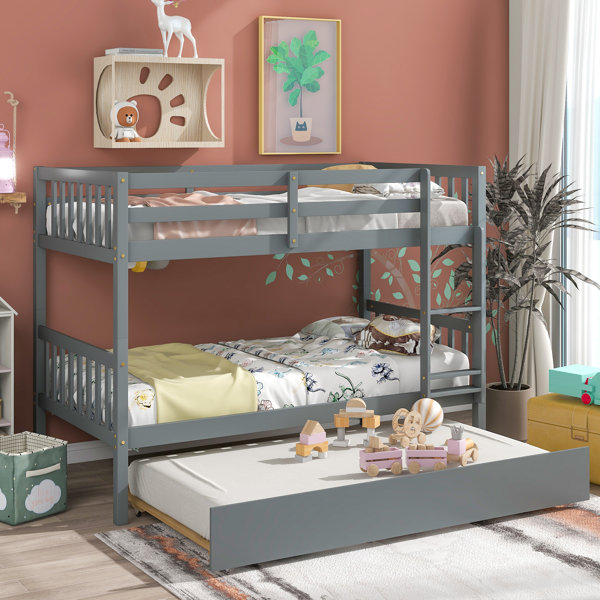 Harriet Bee Twin over Twin bunk bed with trundle & Reviews Wayfair